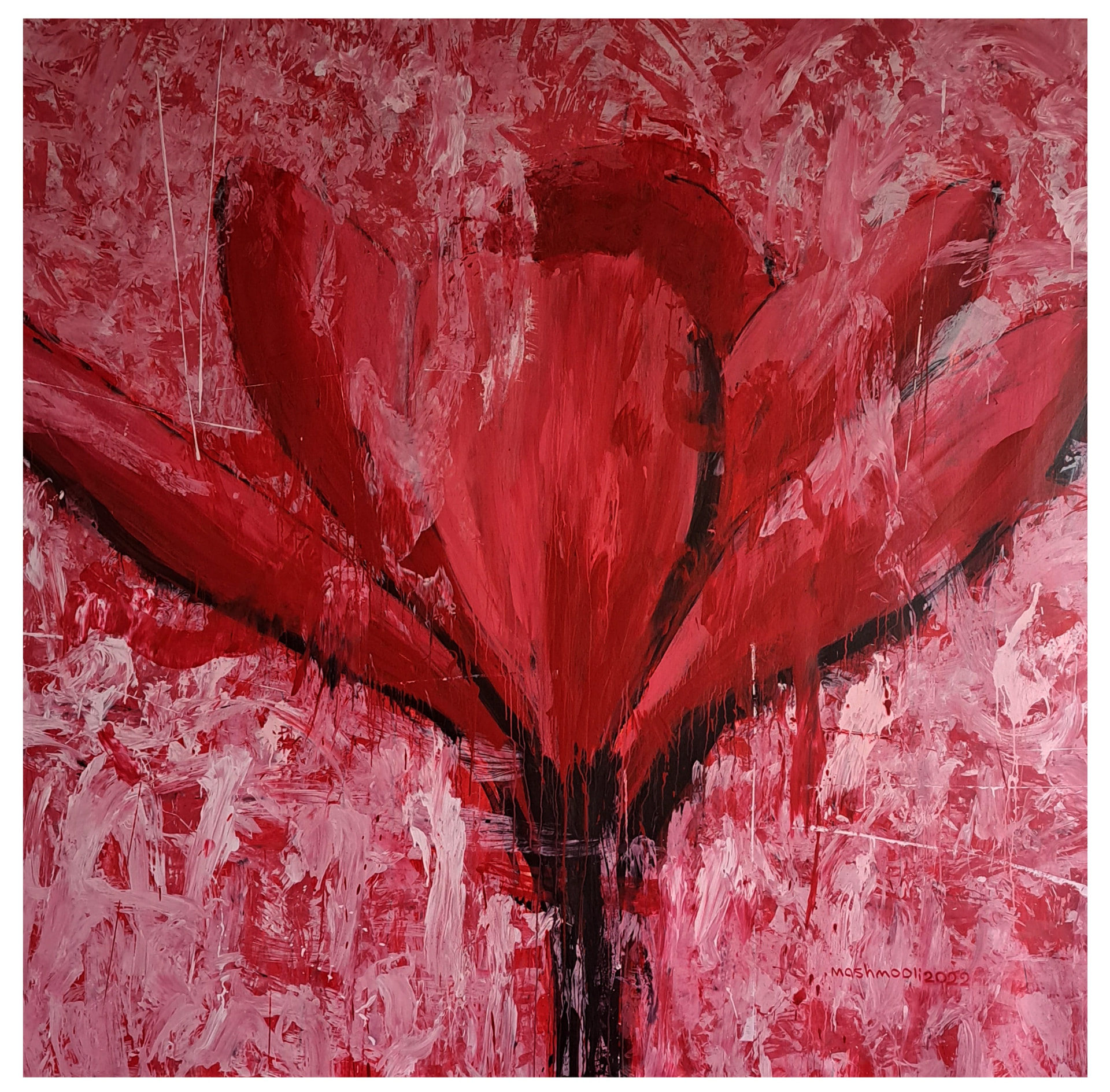 Flowerpot Series (Goldan) III, Acrylic on canvas, 2022